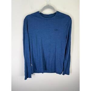 Icebreaker Merino Long Sleeve Baselayer Shirt wool Blue Large